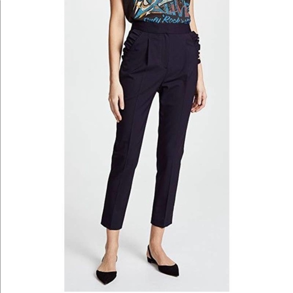 Rebecca Taylor Spring Suiting Ruffle Pants - Picture 2 of 16